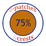 Custom Embroidered Patches 75% Coverage