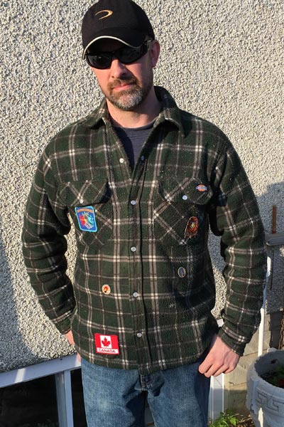 Steve displaying his jacket once more.