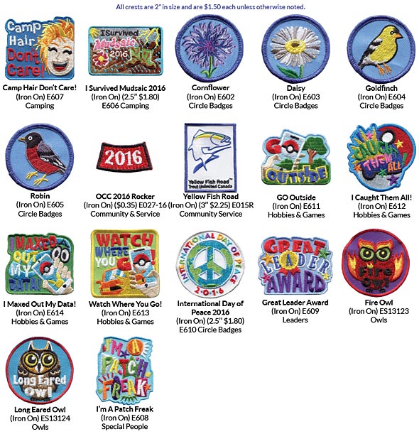 Our catalogue of new patches
