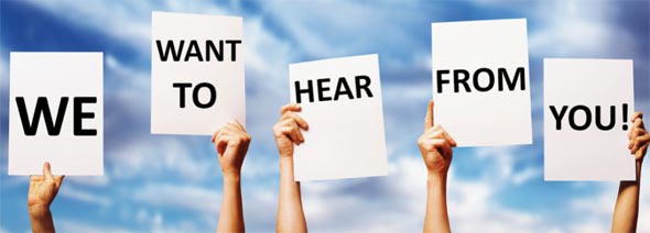 We want to hear from you