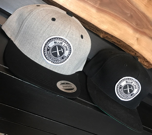 Patches on a sky blue trefoil