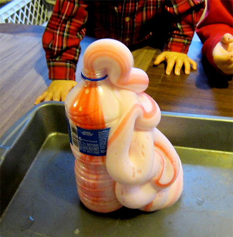 A demonstration of elephant toothpaste.
