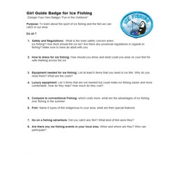 Instructions for the ice fishing challenge.