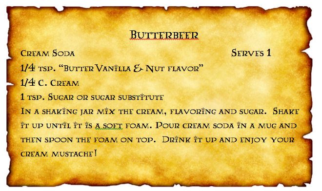 A butterbeer recipe.