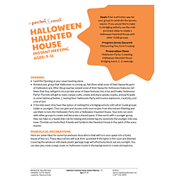 The front page of the Halloween Haunted House 9-11 PDF.