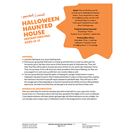 The front page of the Halloween Haunted House 12-17 PDF.