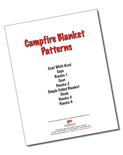 The front page of the Campfire Blanket Patterns PDF.