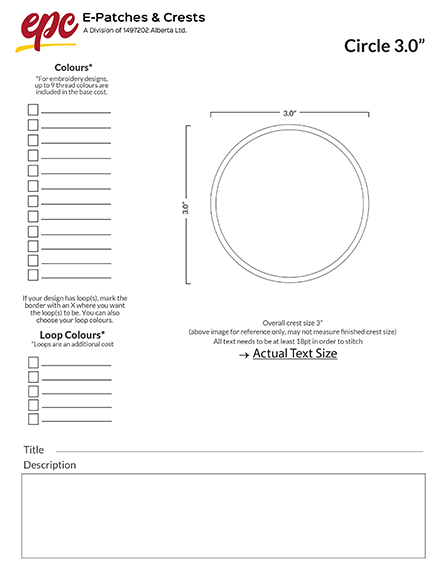 A 3-inch circle patch template.