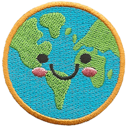 A smiling, kawaii Earth.