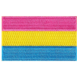 Three horizontal bars of pink, yellow, and blue make up the pansexual pride flag.