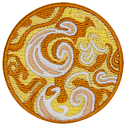 The planet Venus in golds and whites.
