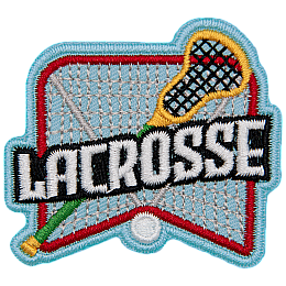 The word Lacrosse over a net and stick.