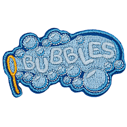 The word Bubbles within a drawing of bubbles.