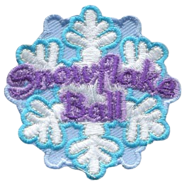 A snowflake with the words Snowflake Ball over top of it.