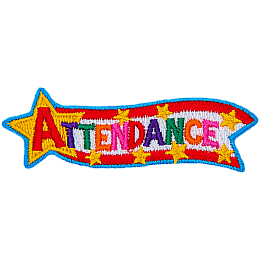 The word Attendance on a shooting star.