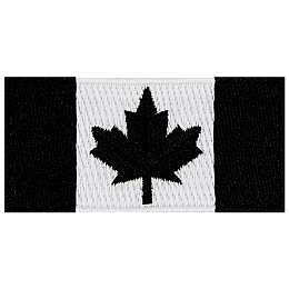 A black Canadian flag.