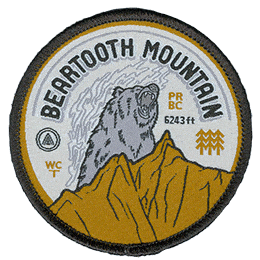 Beartooth mountain custom woven label by EPC