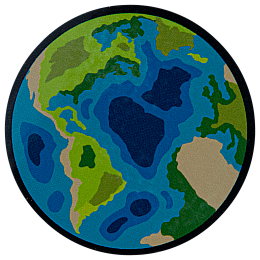 A sticker of the Earth.