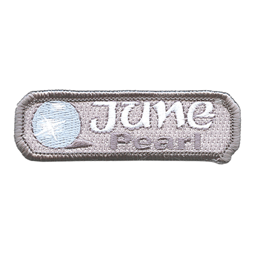 The words June Pearl are next to a pearl.