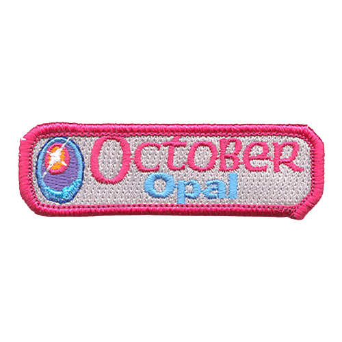 The words October Opal are next to an opal.