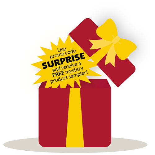 Surprise promo code to receive a free sampler